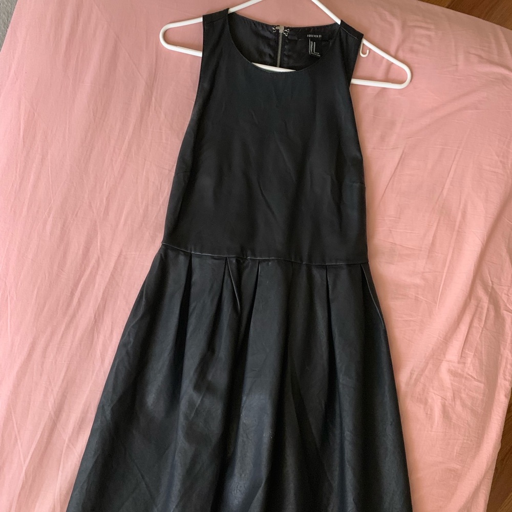 Fake leather dress